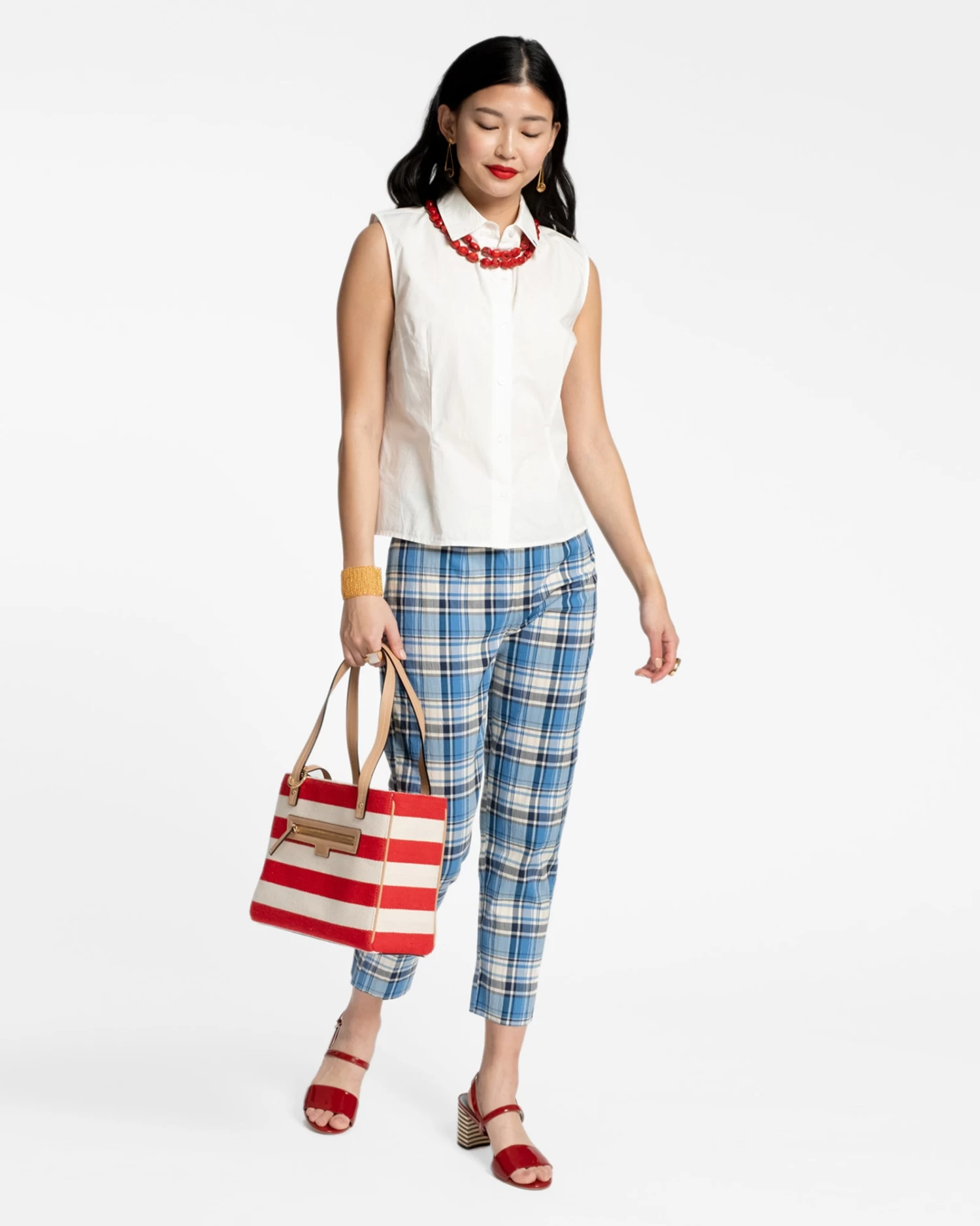 Plaid Petrie Pant Blue 4 Plaid Petrie Pant Blue - Image 2