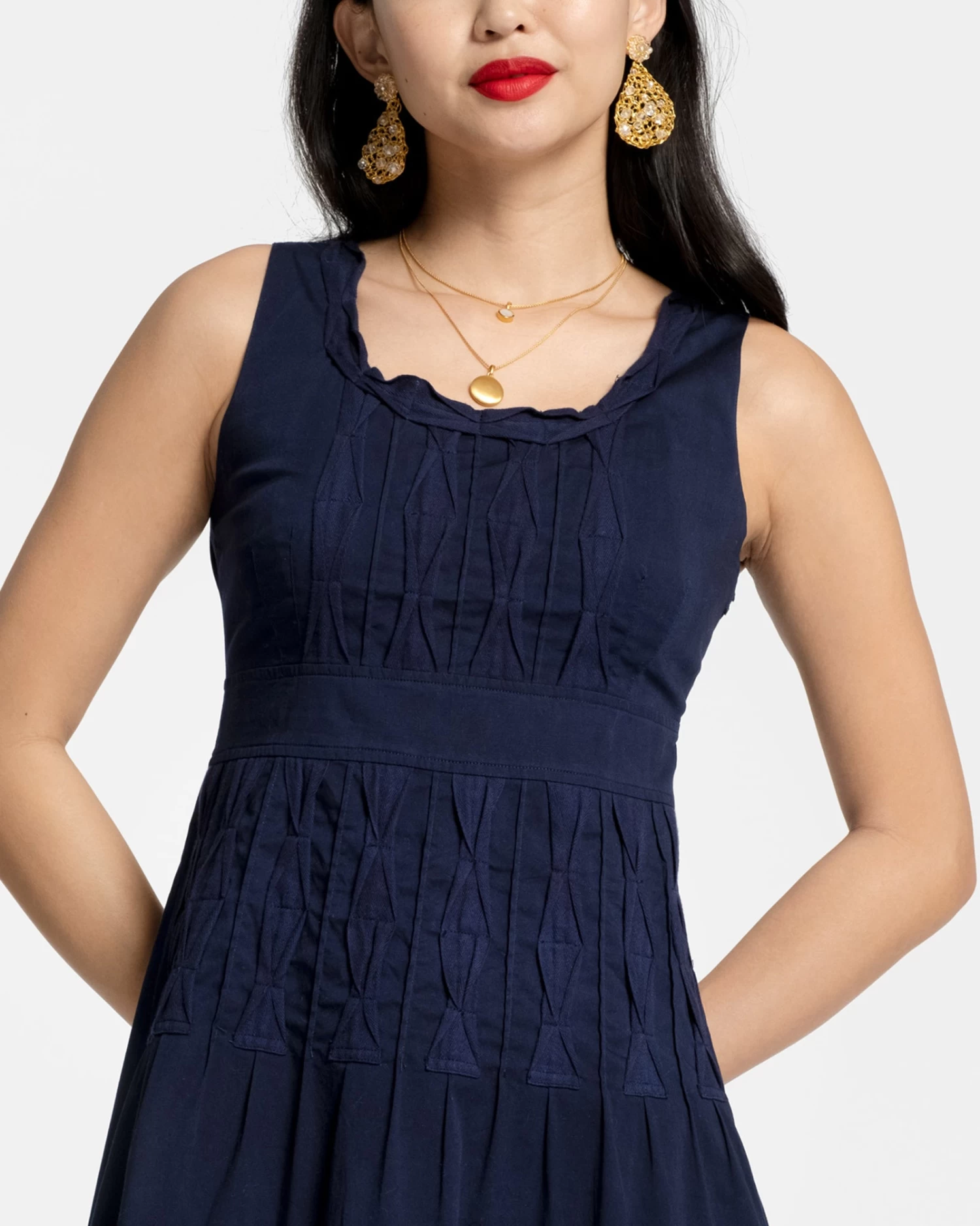 Ribbon Dress Navy 4 Ribbon Dress Navy - Image 2