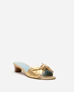 Sandy Slide Heel Soft Glove Nappa Platino -Clothing Store sandy gold 02 dfeb413d 6a46 4b70 8dfd 80afc179b415