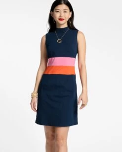 Simplicity Dress Navy Multi