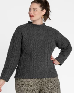 Wool Fisherman Skipper Pullover Charcoal -Clothing Store skipper charcoal 06 d134637a a9d8 444d bdc7 66f24a52c738