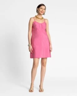 Slip Dress Pink 11 Slip Dress Pink -Clothing Store slip pink 04