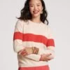 Spencer Crewneck Sweater Oatmeal Orange 1 Spencer Crewneck Sweater Oatmeal Orange -Clothing Store spencer stripe orang 02