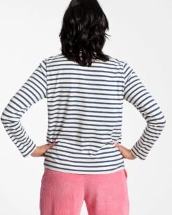 Long Sleeve Striped Shirt Oyster Navy -Clothing Store stripe navy 03 1c170ad3 65c9 4e97 9331 f70190ed0068