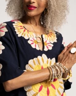 Delightful Caftan Sunrise Navy Multi -Clothing Store sunrise navy 03