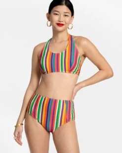 Clothing Store 35 Addy Two Piece Swimsuit Candy Stripe