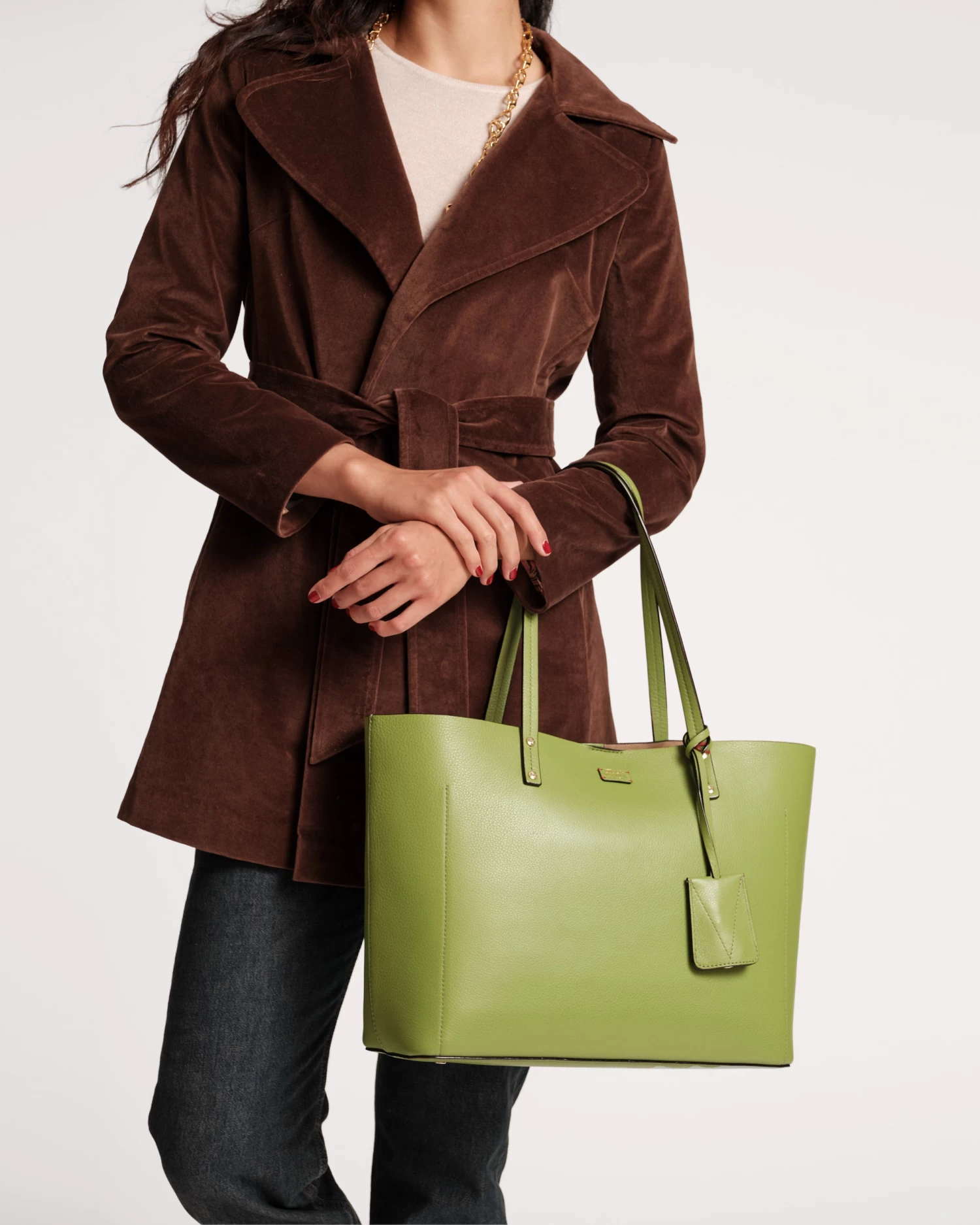 Trixie Tote Tumbled Leather Moss Green 4 Trixie Tote Tumbled Leather Moss Green - Image 2
